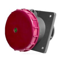 Tomada Industrial Não Metálica Embutir Fêmea 3 Polos + Terra 125a 380-440v Vermelha S4646 Steck