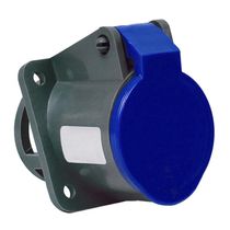 Tomada Industrial Não Metálica Embutir Fêmea 2 Polos + Terra 16A 220 240 V Azul S3046 Steck