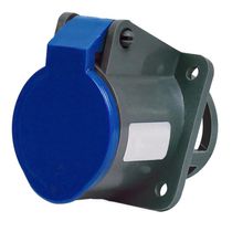 Tomada Industrial Não Metálica Embutir Fêmea 2 Polos + Terra 16A 220 240 V Azul S3046 Steck