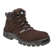 Botina Nobuck Cadarço Bidensidade Bico Plástico Marrom Café 50B26BPCX Tamanho 34 CA 45611 Marluvas