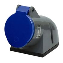 Tomada Sobrepor Fêmea 2 Polos + Terra 32A 240V Azul S3206 Steck