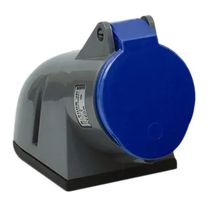 Tomada Industrial Não Metálica Sobrepor Fêmea 3 Polos + Terra 32 A 220/240 V Azul S4209 Steck