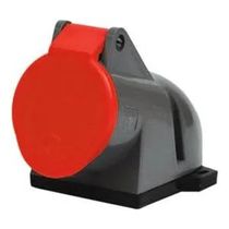 Tomada Industrial Não Metálica Sobrepor Fêmea 3 Polos + Terra 32A 380 440V Vermelha S4206 Steck