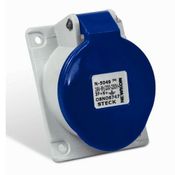 Tomada Embutir Fêmea 3 Polos + Neutro + Terra 16A 240V Azul IP44 N5049 Steck