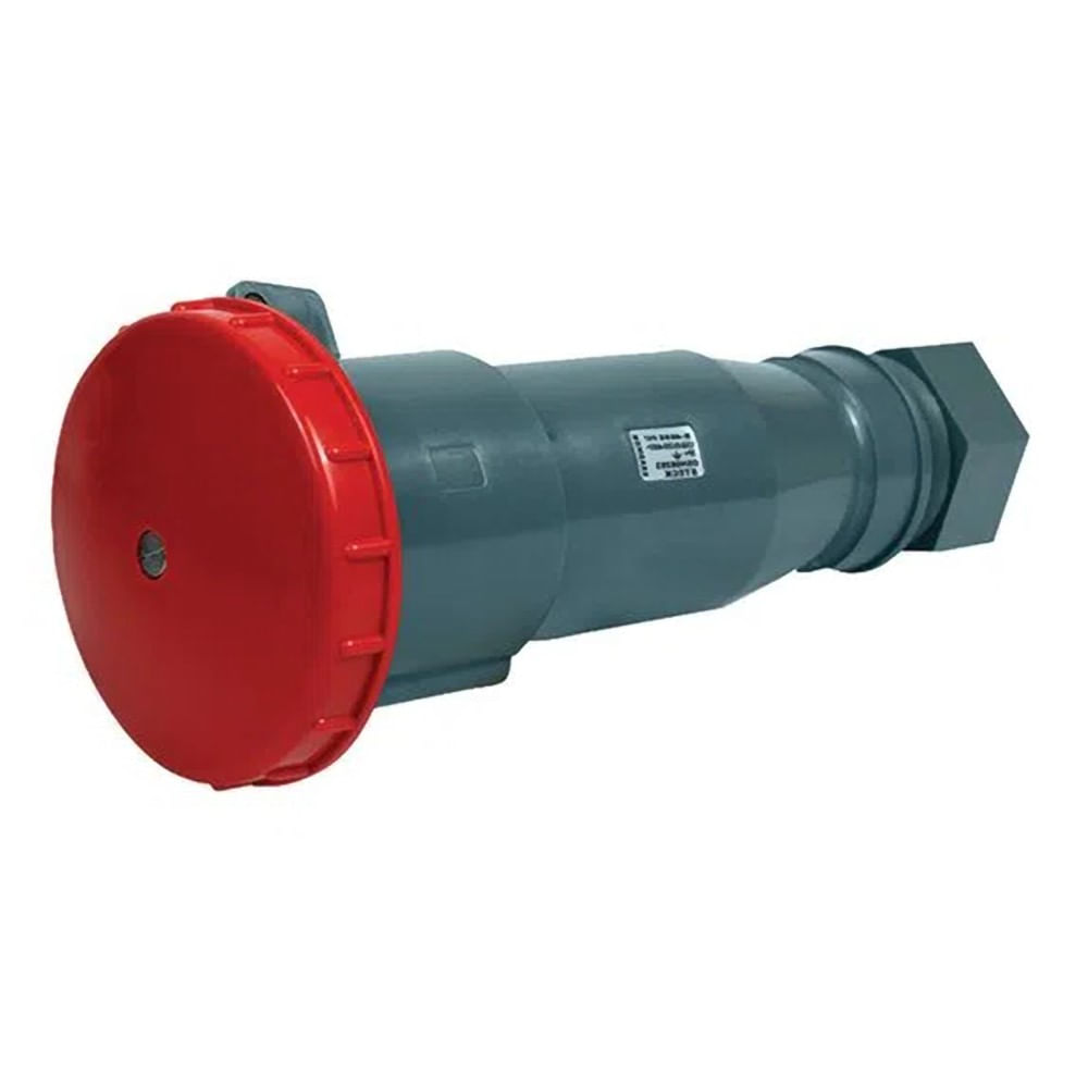 Tomada Acoplado Fêmea 3 Polos + Terra 125A 440V Vermelho 6H IP67