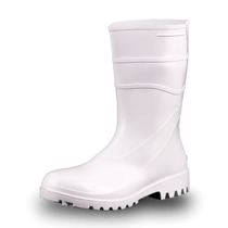Bota PVC Branca Cano Curto Com Forro Sem Bico 82BPC600 Tamanho 34 CA 37456 Bracol