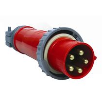 Plugue Industrial Macho 3 Polos + Neutro + Terra 16A 380 440V Vermelho S5076W Steck