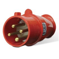 Plugue Energia Industrial Sobrepor Macho Poliamida 3 Polos + Neutro + Terra 16 A 380/440 V Vermelho Steck