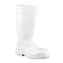 Bota Pvc Branca Cano Longo Com Forro Sem Bico 85Bpl600 Tamanho 34 Bracol