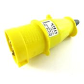 Plugue Energia Industrial Macho Poliamida 2 Polos + Terra 16 A 100/130V Amarelo N3074 Steck