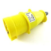 Plugue Energia Industrial Macho Poliamida 2 Polos + Terra 16 A 100/130V Amarelo N3074 Steck