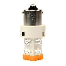 Lâmpada Sinalização LED Laranja Ba15S 24V S15L57O Metaltex