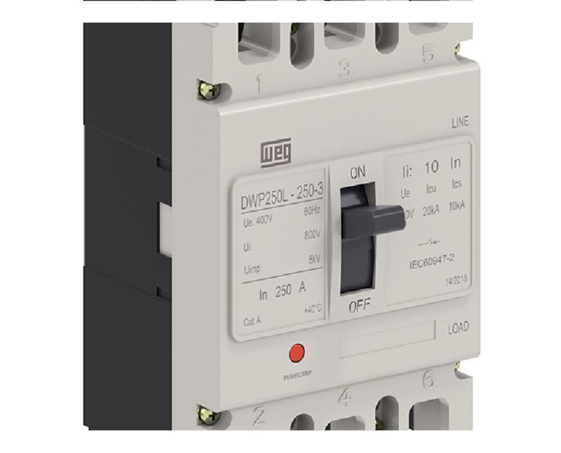 Disjuntor Caixa Moldada Tripolar Termomanético Fixo 400V 125A 20KA