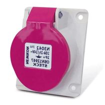 Tomada Embutir Fêmea 2 Polos + Terra 32A 24V Lilás IP44 S3242 Steck