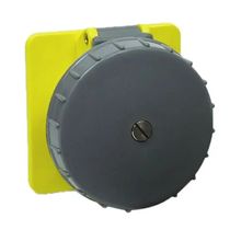 Tomada Embutir Fêmea 2 Polos + Terra 16A 130V Amarelo S3044W Steck