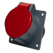Tomada Embutir Fêmea 3 Polos + Terra 16A 440V Vermelho S4046W Steck