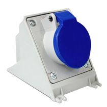 Tomada Industrial Não Metálica Sobrepor Fêmea 3 Polos + Terra 63 A 220/240 V Azul 9h N4509 Steck