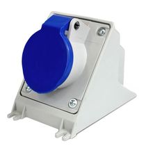 Tomada Industrial Não Metálica Sobrepor Fêmea 3 Polos + Terra 63 A 220/240 V Azul 9h N4509 Steck