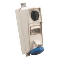 Tomada Sobrepor Fêmea 3 Polos + Terra 16A 240V Azul Com Bloqueio Mecânico SS4009B Steck