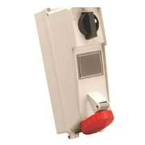 Tomada Sobrepor Fêmea 3 Polos + Terra 16A 440V Vermelho Com Bloqueio Mecanico IP67 SS4006D Steck