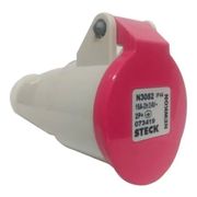 Tomada Acoplado Fêmea 2 Polos + Terra 16A 24V Lilás IP44 N3052 Steck