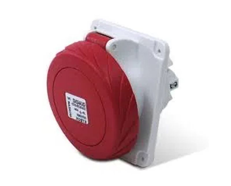 Tomada Embutir Fêmea 3 Polos + Terra 32A 415V Vermelho QUA4246