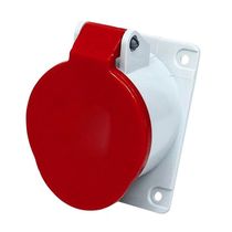 Tomada Embutir Fêmea 3 Polos + Neutro + Terra 16A 440V Vermelho N5046 Steck