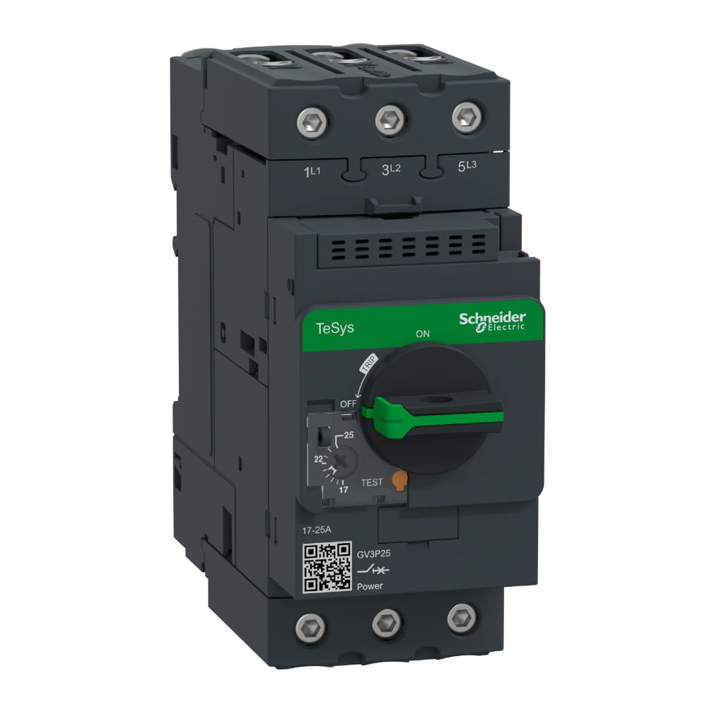 Disjuntor Motor Tripolar 32A 380VCA 448A 100KA Parafuso Tesys