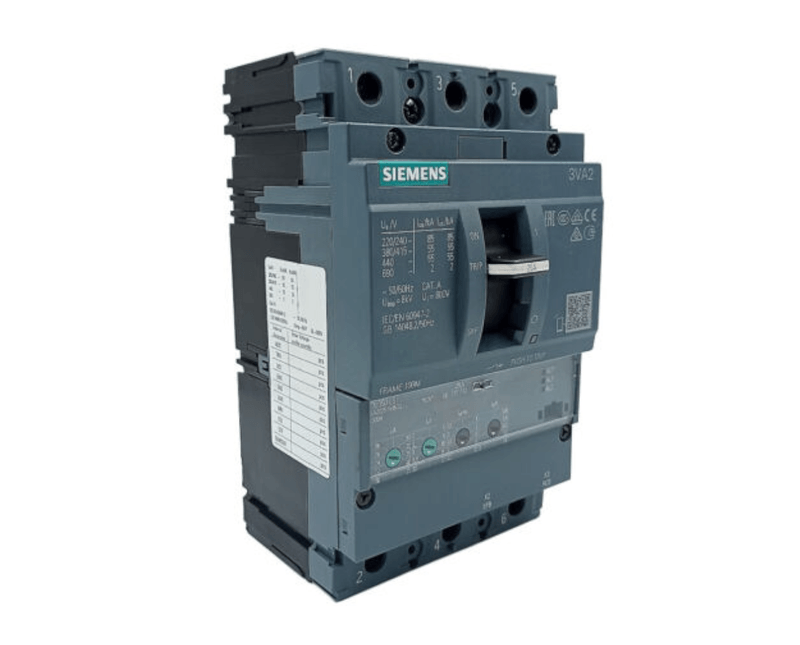 Disjuntor Caixa Moldada Tripolar Termomagnético 415V 125A 55KA 3VA11125EE360AA0 Siemens
