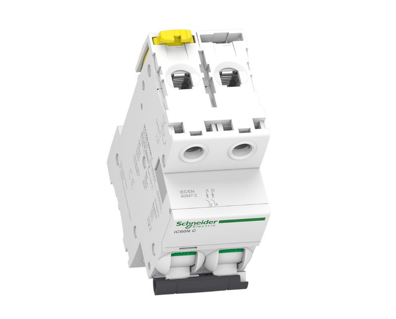 Disjuntor Mini Bipolar 2A 230/400VCA Curva D 10KA A9F85202 Schneider