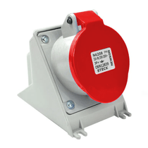 Tomada Embutir 3 Polos + Neutro + Terra 32A 440V Vermelho IP44 SN5246 Steck