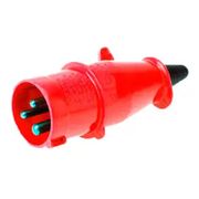 Plugue Energia Industrial Macho Poliamida 3 Polos 16 A 380/440 V Vermelho 9h N3079 Steck
