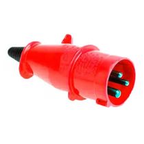 Plugue Energia Industrial Macho Poliamida 3 Polos 16 A 380/440 V Vermelho 9h N3079 Steck