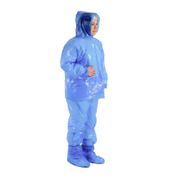 Conjunto Impermeável PVC Azul Com Refletor/Capuz Tamanho G Protspray