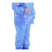 Conjunto Impermeável PVC Azul Com Refletor/Capuz Tamanho G Protspray