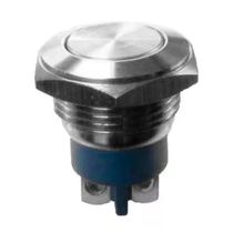 Botão Cogumelo Prata 16Mm 250V 1NA AV16FA Metaltex
