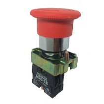 Botão Emergência 22Mm Com Cogumelo 30Mm Vermelho 1NF M20AXRR1B Metaltex