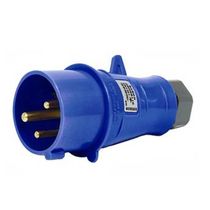 Plugue Energia Industrial Macho 2 Polos + Terra 32 A 220/240 V Azul S3276 Steck