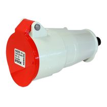 Tomada Acoplado Fêmea 3 Polos + Terra 32A 440V Vermelho 6H IP44 N4256 Steck