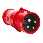 Plugue Industrial Sobrepor Macho 3 Polos + Terra 32A 380-440V Vermelho S4273W Steck