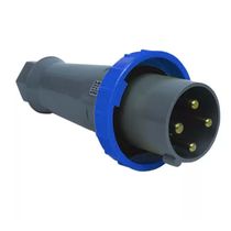 Plugue Energia Industrial Macho Termoplástico 3 Polos + Terra 63 A 220/250 V Azul 9h S4579 Steck