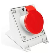 Tomada Sobrepor Fêmea 3 Polos + Terra 32A 440V Vermelho 6H N4206W Steck