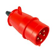 Plugue Industrial Macho 3 Polos + Neutro + Terra 63A 380-440V Vermelho N5576 Steck