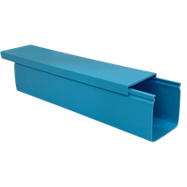 Canaleta PVC em cor Azul Petroleo Com Tampa 30X50  HD3F Hellermann