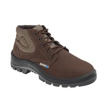 Botina Nobuck Cadarço Bidensidade Bico Plástico Marrom Café 50B26CBBP Tamanho 46 CA 13808 Marluvas