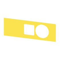 Plaqueta Botao Emergencia Retang Sem Grav Amarelo Sirius 3SU19000BF310AA0 Siemens