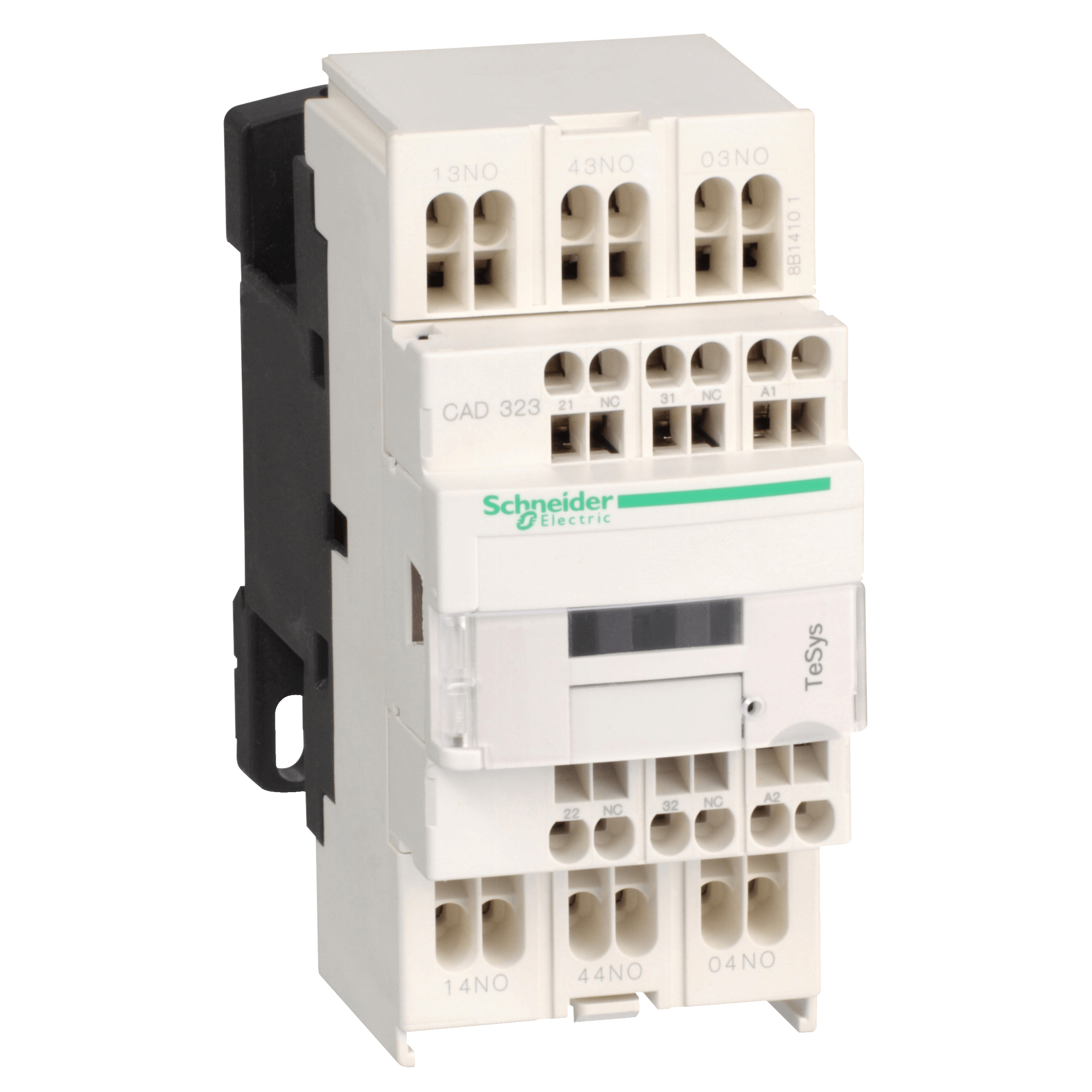 Contator Aux 24Vcc 3Na+2Nf CAD323BD Schneider - Dimensional