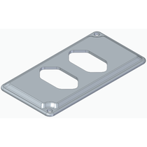 Tampa Condulete Pvc Cz 2 Postos Hexag Horiz 1" TCI36 Wetzel