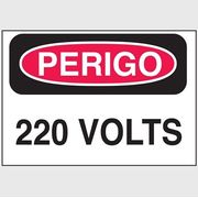 Etiqueta Pvc Perigo 220V 130X85Mm Br/Pt/Vm C0842A Brady