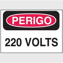 Etiqueta Pvc Perigo 220V 130X85Mm Br/Pt/Vm C0842A Brady